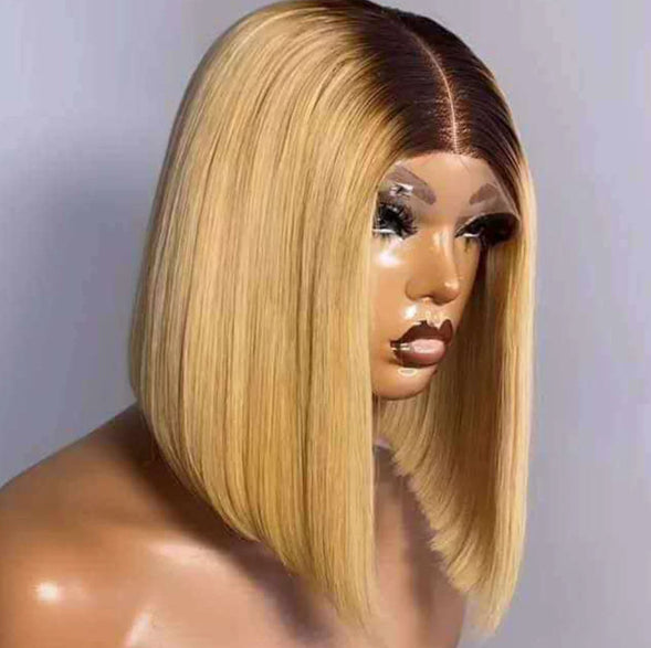 Color Bob Head Real Hair Headgear
