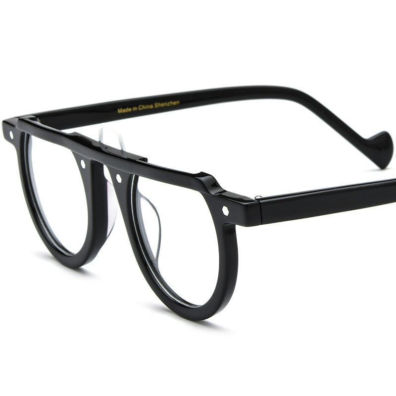 Round Sheet Glasses Frame For Men And Women