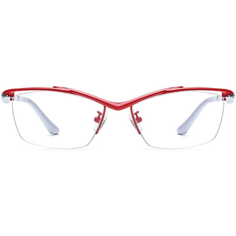 Myopia Glasses Rim Square Half-rim Glasses Frame Women