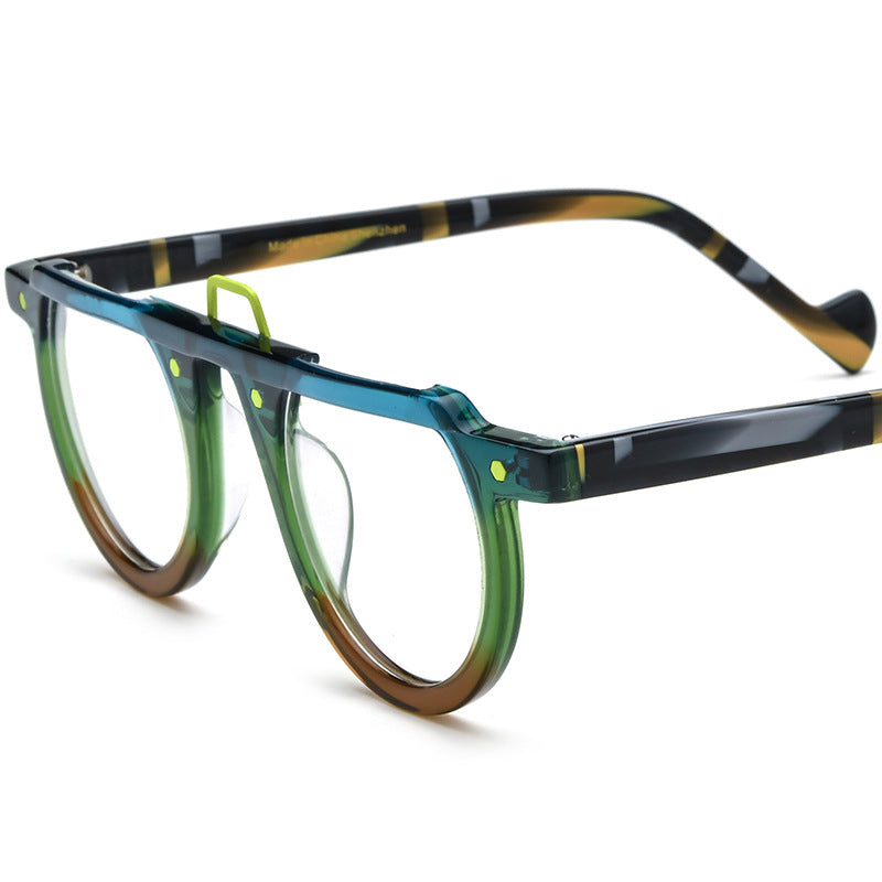 Round Sheet Glasses Frame For Men And Women