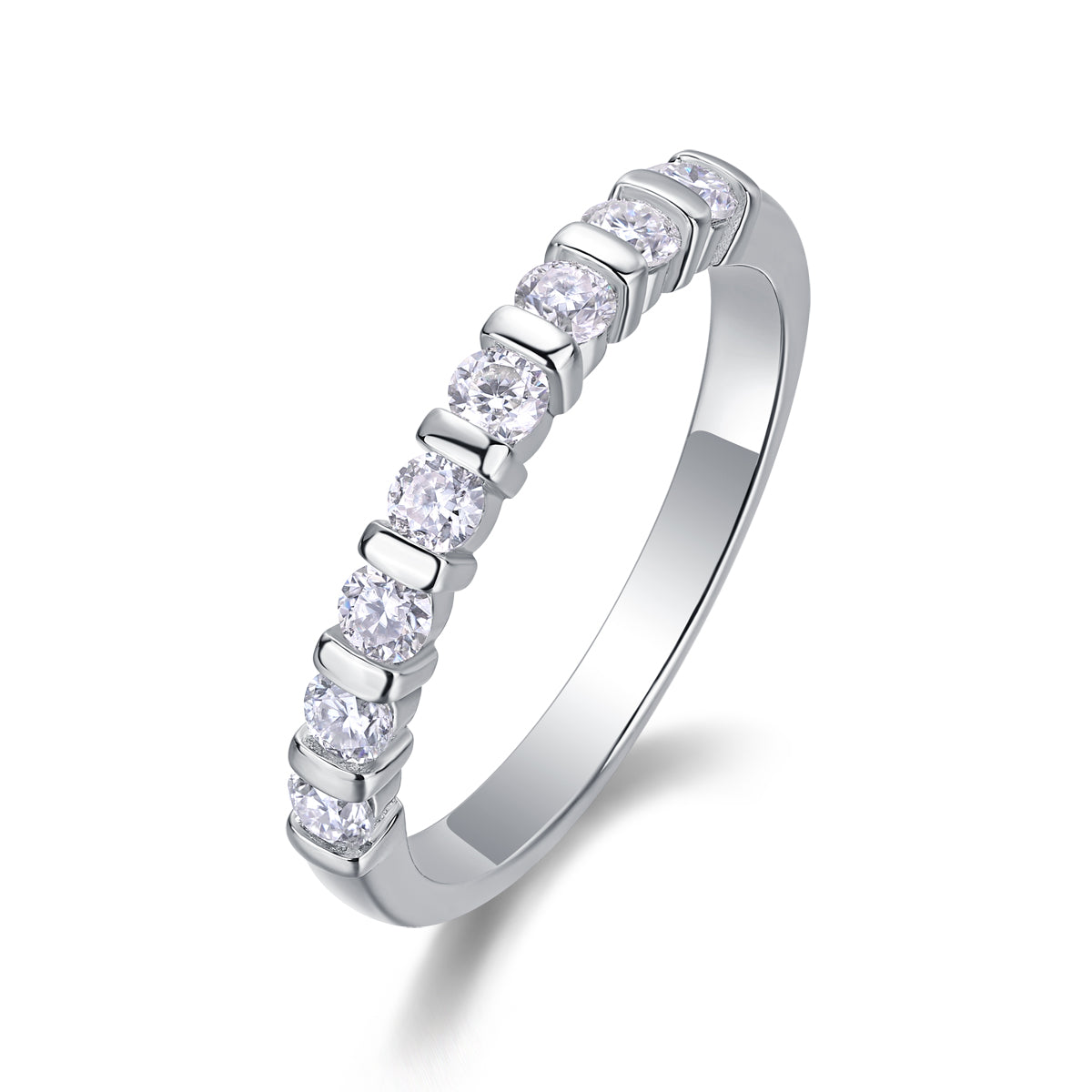 1Luxury Fashion Diamond Ring, Moissanite Silver Ring Prohibit TikTok sales