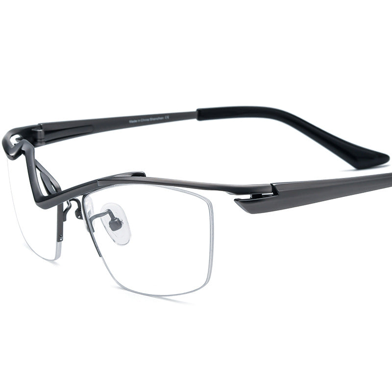 Myopia Glasses Rim Square Half-rim Glasses Frame Women