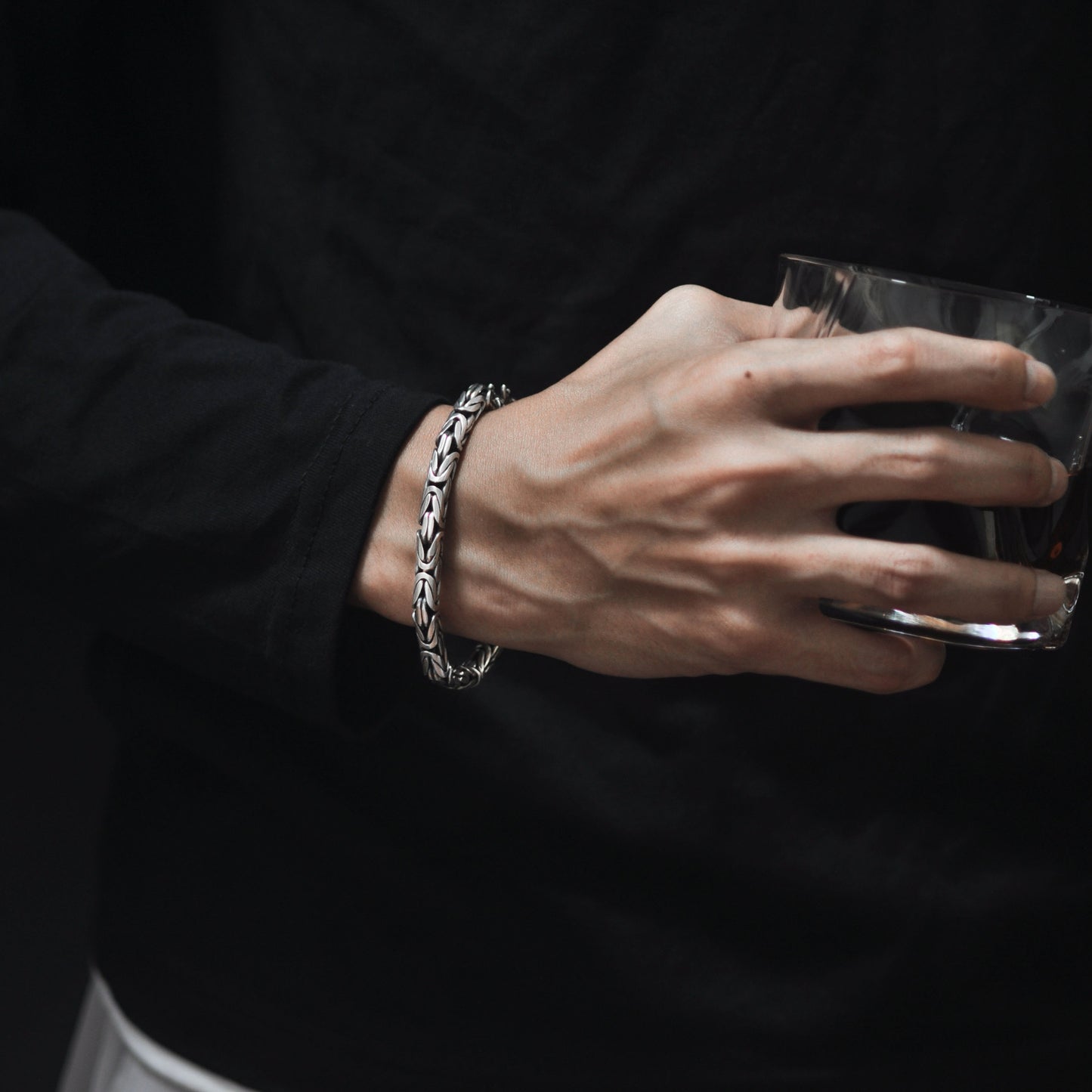 S925 Sterling Silver Men's Jewelry Trendy Retro Domineering